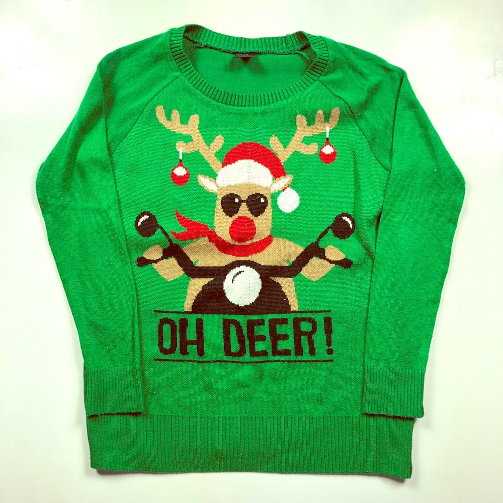LOL Vintage Oh Deer! Tacky Ugly Christmas Sweater